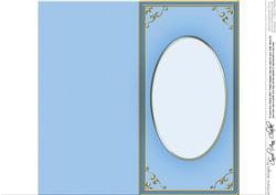 Dl 'gold Metallic Frame' Card Front or Insert