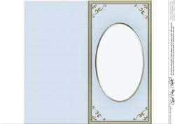Dl 'gold Metallic Frame' Card Front or Insert