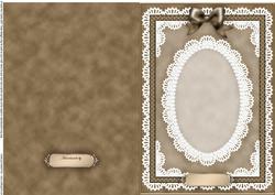 A5 Pearls, Lace and Ribbon Plain Card Base