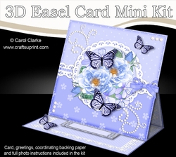 3D Easel Card Mini Kit - A Touch of Elegance - Flowers, Lace, Butterflies & Pearls