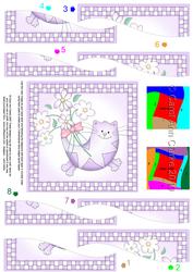 Cute Cat Quick Card with Wavy Spiral Side Stacker