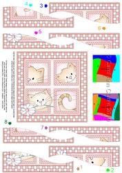 Cute Cat Quick Card with Wavy Spiral Side Stacker