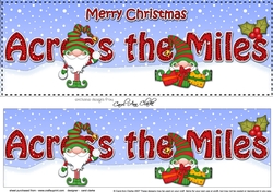 Large DL Merry Christmas ACROSS THE MILES with Gnome 3D decoupage 