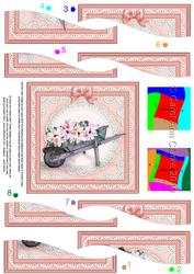 Flower Filled Wheelbarrow Wavy Spiral Side Stacker