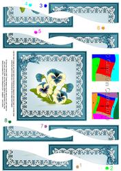 Pansy on Butterfly Lace Wavy Spiral Side Stacker