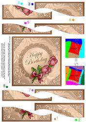 Roses and Metallic Lace Wavy Spiral Side Stacker