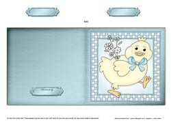 Little Chick Cut and Fold Quick Card