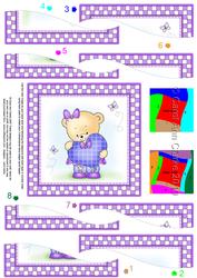 Cute Hunney Bear Rosie has a Love Heart - Wavy Spiral Side Stacker