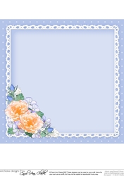A Touch of Elegance Flowers, Pearls and Lace 8x8 matching insert