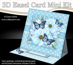 3D Easel Card Mini Kit - A Touch of Elegance - Flowers, Lace, Butterflies & Pearls