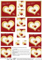Elegant Hearts Twisted Pyramage Sheet