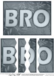 A5 Bro Elegant Metallic Words Wavy Edged Side Stacker