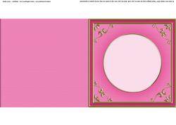 Square 'gold Metallic Frame' Card Front or Insert