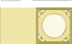 Square 'gold Metallic Frame' Card Front or Insert