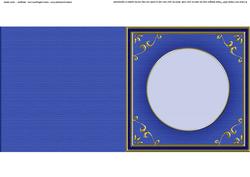 Square 'gold Metallic Frame' Card Front or Insert
