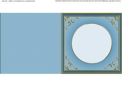 Square 'gold Metallic Frame' Card Front or Insert