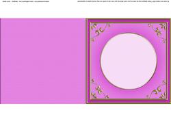 Square 'gold Metallic Frame' Card Front or Insert