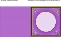 Square 'gold Metallic Frame' Card Front or Insert