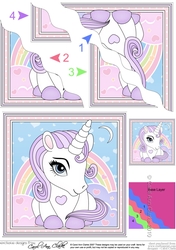 Cute Little Unicorn Wavey Corner Stacker