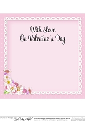 A Touch of Elegance Valentines Day Flowers, Lace & Pearls 8x8 matching insert