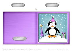 Xmas Penguin Cut and Fold Card
