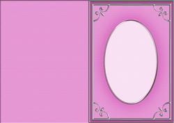 A5 'silver Metallic Frame' Card Front or Insert