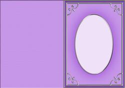 A5 'silver Metallic Frame' Card Front or Insert