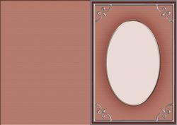 A5 'silver Metallic Frame' Card Front or Insert