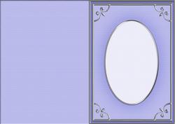 A5 'silver Metallic Frame' Card Front or Insert