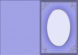 A5 'silver Metallic Frame' Card Front or Insert