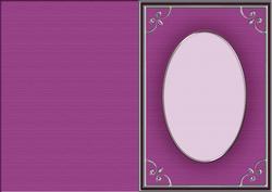 A5 'silver Metallic Frame' Card Front or Insert