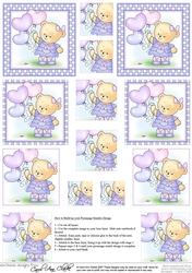 Hunney Bear Rosie has Pretty Balloons - Pyramage sheet
