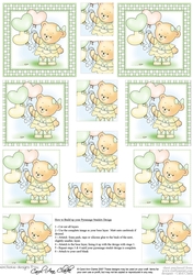 Hunney Bear Rosie has Pretty Balloons - Pyramage sheet