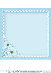 A Touch of Elegance Flowers, Pearls and Lace 8x8 matching insert