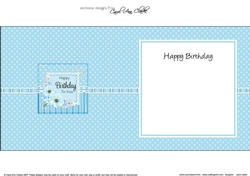 A Touch of Elegance Birthday Flowers Pearls and Lace square landscape insert