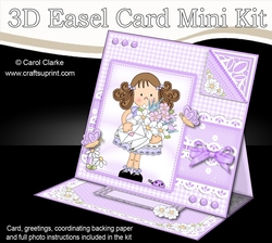 3D Easel Card Mini Kit - Pretty in Lilac - Cute Girlz