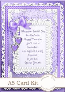 A5 Special Day Lace and Pearls Kit with 3D Decoupage