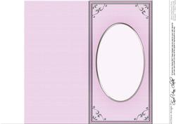 Dl 'silver Metallic Frame' Card Front or Insert