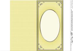 Dl 'silver Metallic Frame' Card Front or Insert
