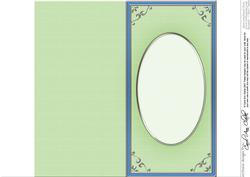 Dl 'silver Metallic Frame' Card Front or Insert