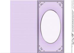 Dl 'silver Metallic Frame' Card Front or Insert