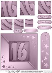 16th Metallic Age Quick Card with Twisted Pyramage
