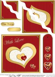 Elegant Hearts Quick Card Wavy Corner Side Stacker
