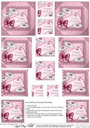 Daisies on Metallic Lace Pyramage Sheet