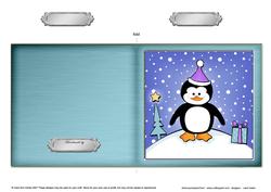 Xmas Penguin Cut and Fold Card