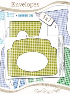 Gingham 5 x 7 Envelope Kit Men's DIY Colours
