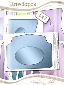 Elegant Metallic Shaped Cards Matching 5 x 7 Envelope Kit