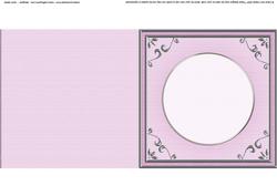 Square 'silver Metallic Frame' Card Front or Insert