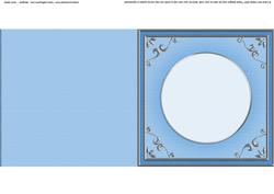 Square 'silver Metallic Frame' Card Front or Insert