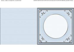 Square 'silver Metallic Frame' Card Front or Insert